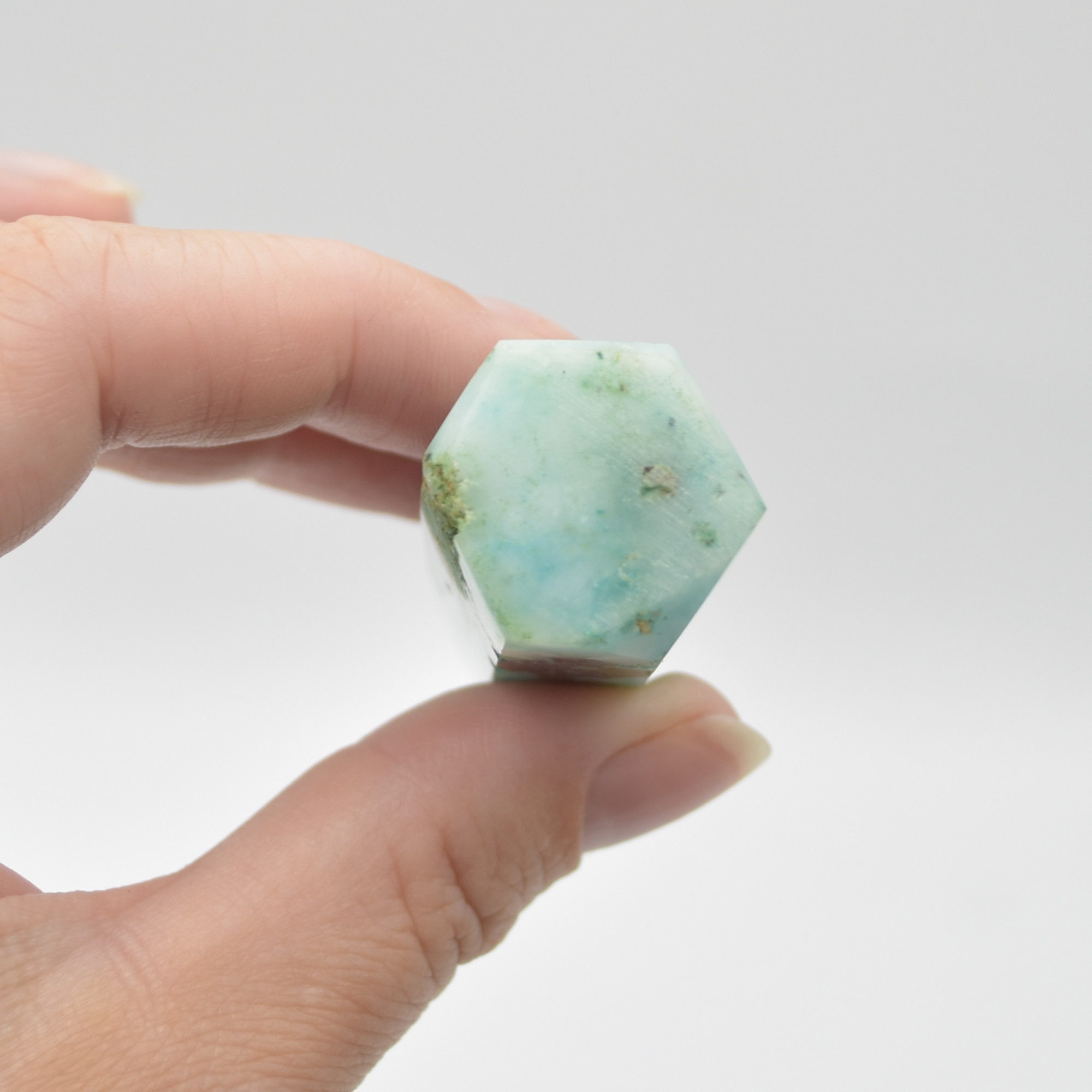 Phoenix Chrysocolla Crystal Point / Tower / Wand - 7cm - 8cm - 1 Count - Image 2