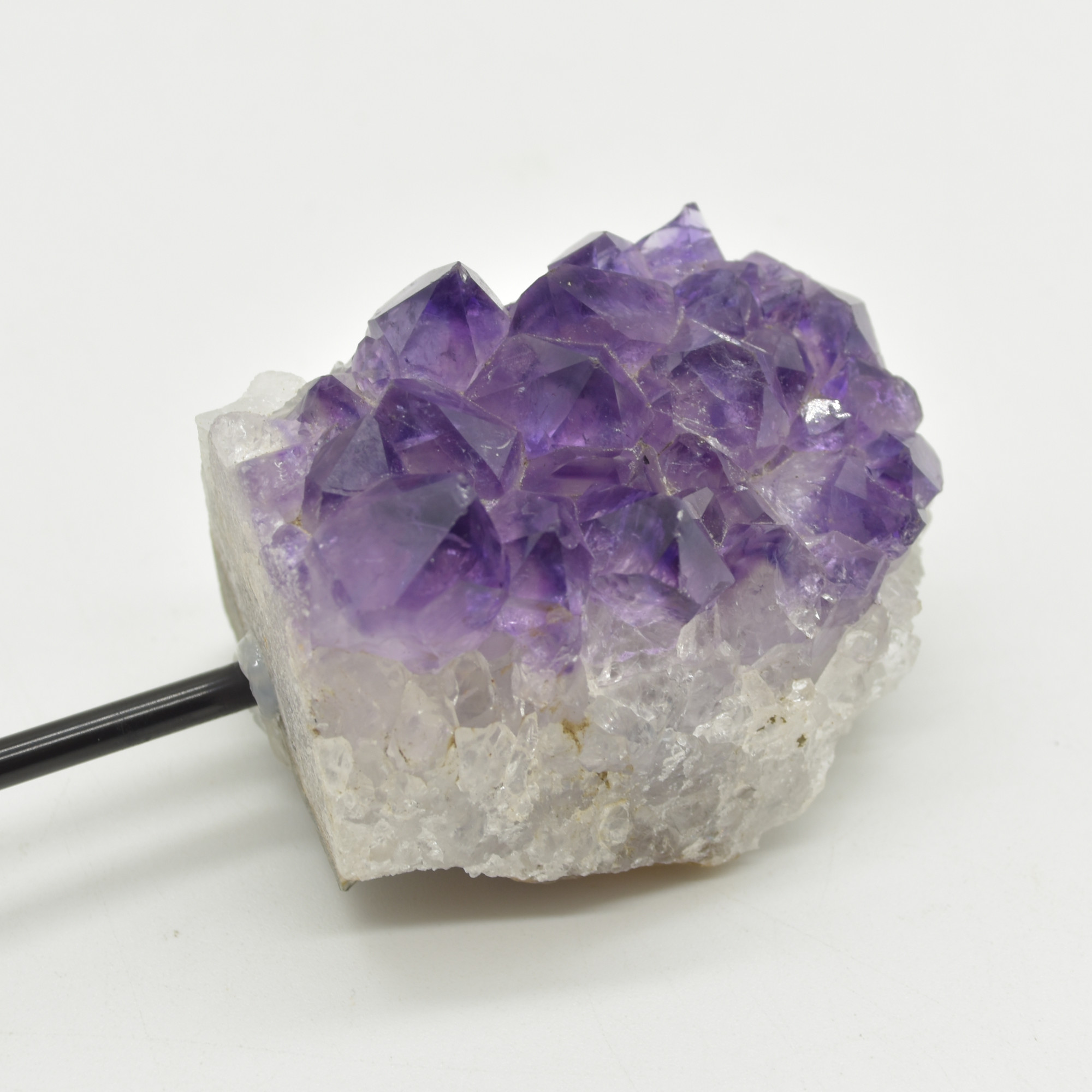 Raw Uruguay Amethyst Crystal Cluster with Stand - #01 - Image 2