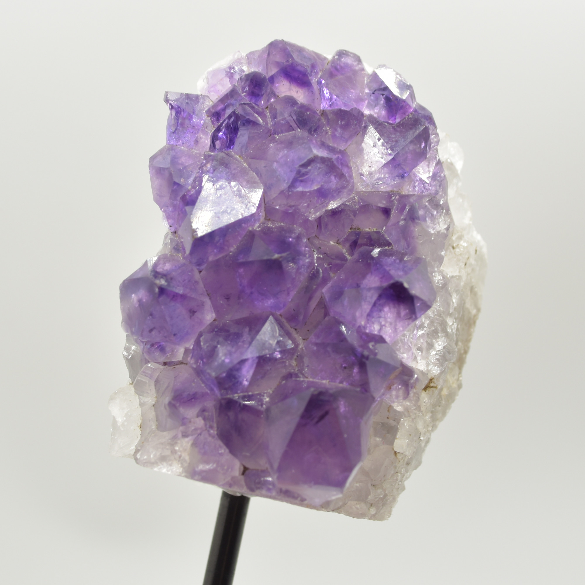 Raw Uruguay Amethyst Crystal Cluster with Stand - #01