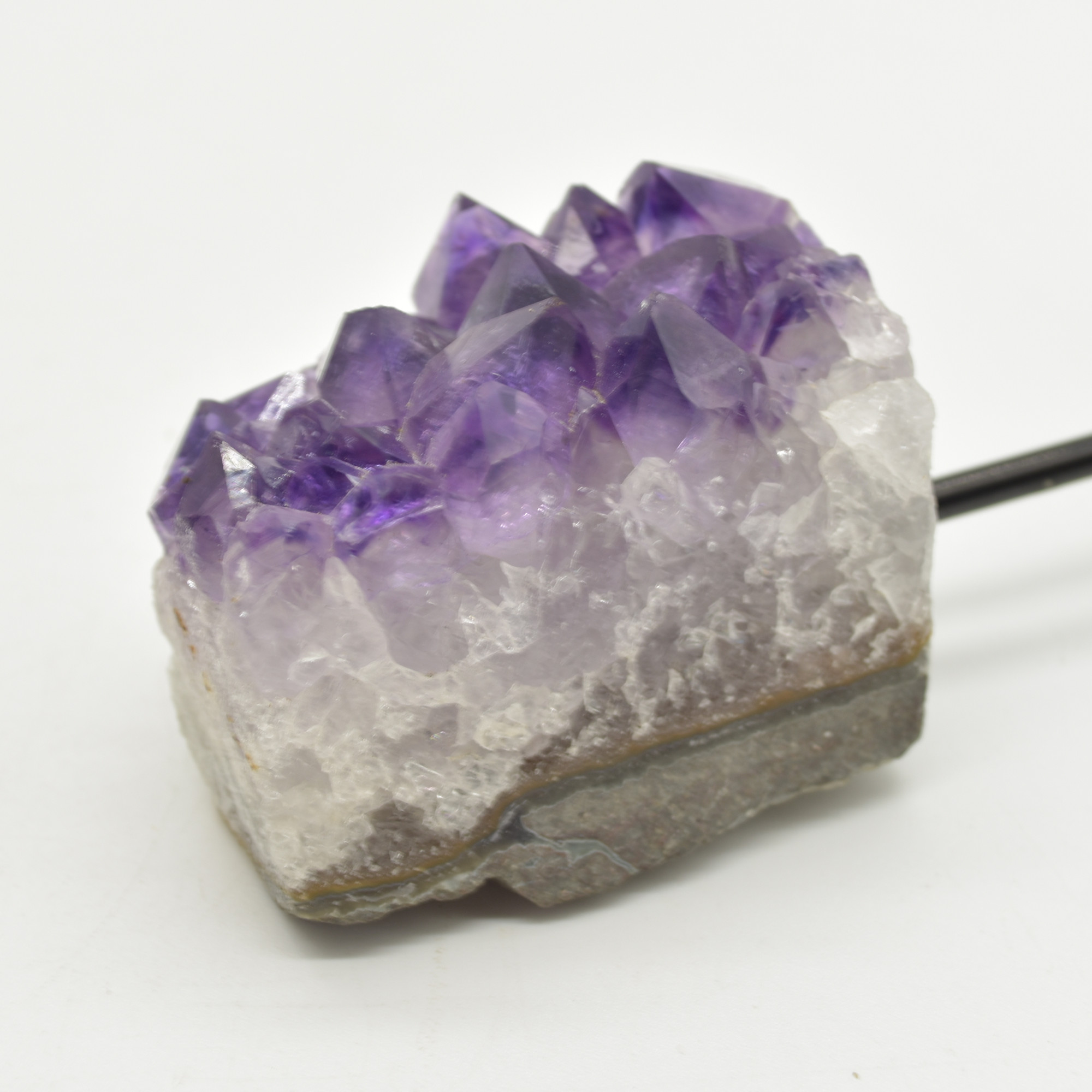 Raw Uruguay Amethyst Crystal Cluster with Stand - #01 - Image 5