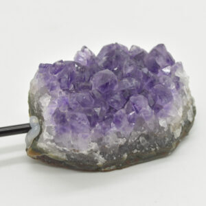 Raw Uruguay Amethyst Crystal Cluster with Stand - #02