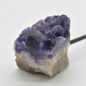 Raw Uruguay Amethyst Crystal Cluster with Stand - #03