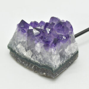 Raw Uruguay Amethyst Crystal Cluster with Stand - #04