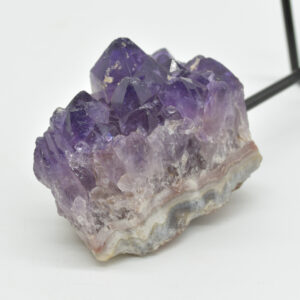 Raw Uruguay Amethyst Crystal Cluster with Stand - #07
