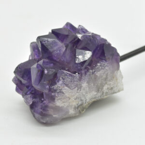 Raw Uruguay Amethyst Crystal Cluster with Stand - #08