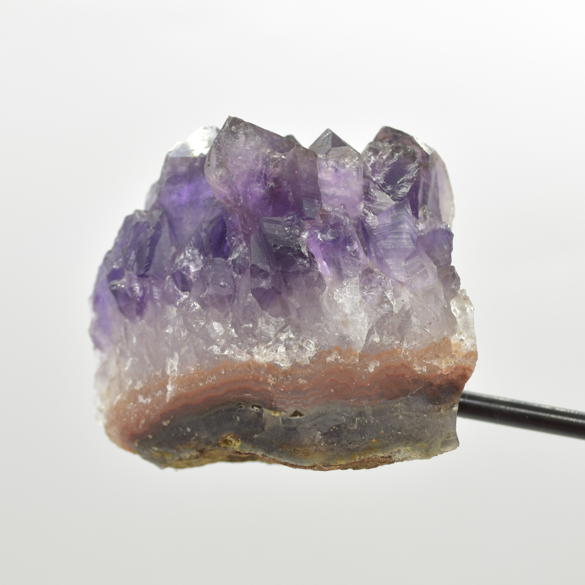 Raw Uruguay Amethyst Crystal Cluster with Stand - #09 - Image 3