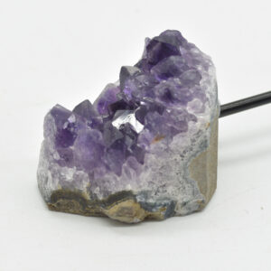 Raw Uruguay Amethyst Crystal Cluster with Stand - #11