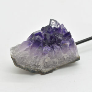 Raw Uruguay Amethyst Crystal Cluster with Stand - #13
