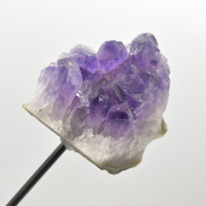 Raw Uruguay Amethyst Crystal Cluster with Stand - #14