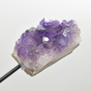 Raw Uruguay Amethyst Crystal Cluster with Stand - #18