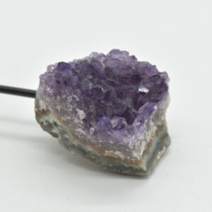 Raw Uruguay Amethyst Crystal Cluster with Stand - #19