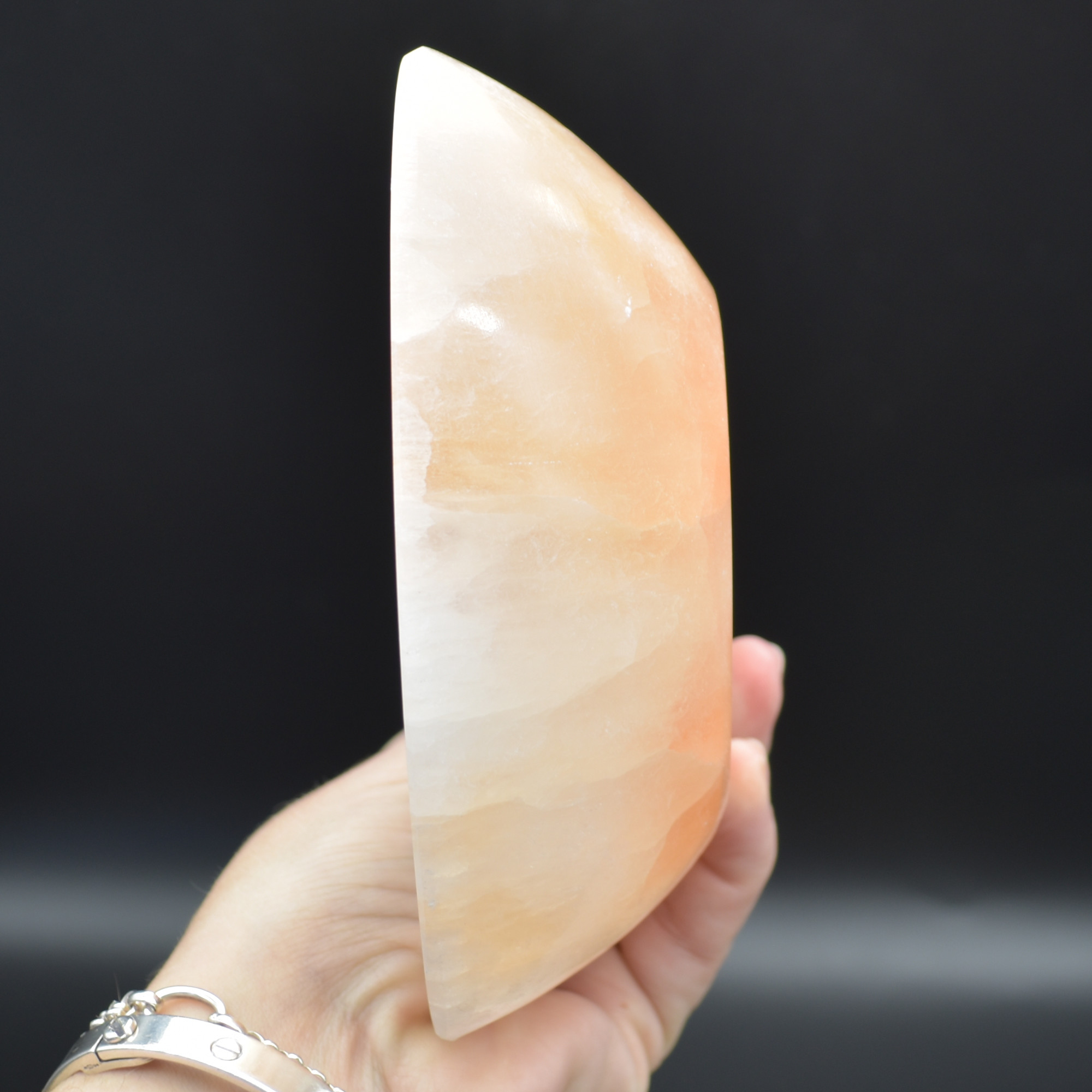 14.5cm Orange Selenite Heart Charging Bowl - 1 Count - Image 5