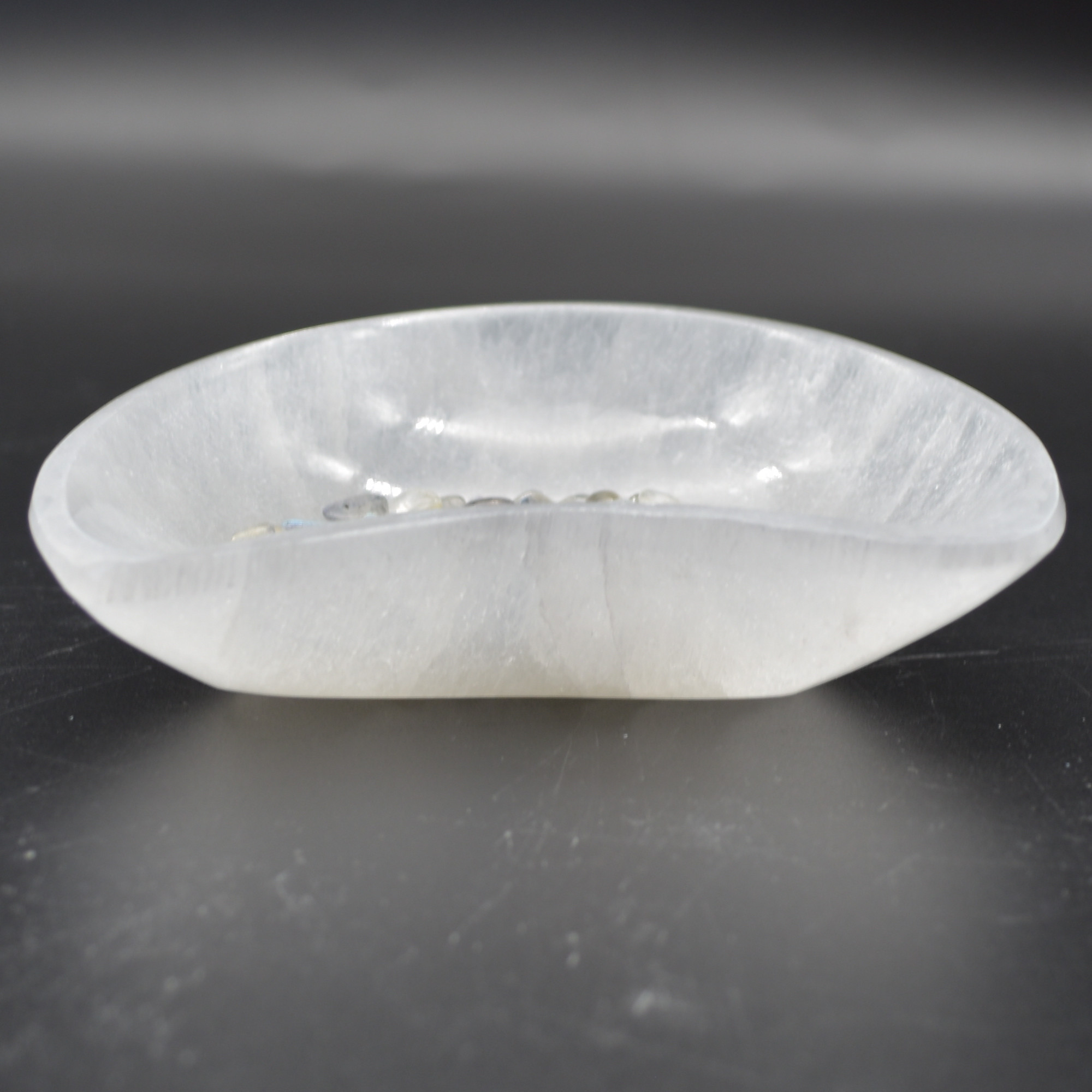 Selenite Moon Charging Bowl - 10cm - 1 Count - Image 3