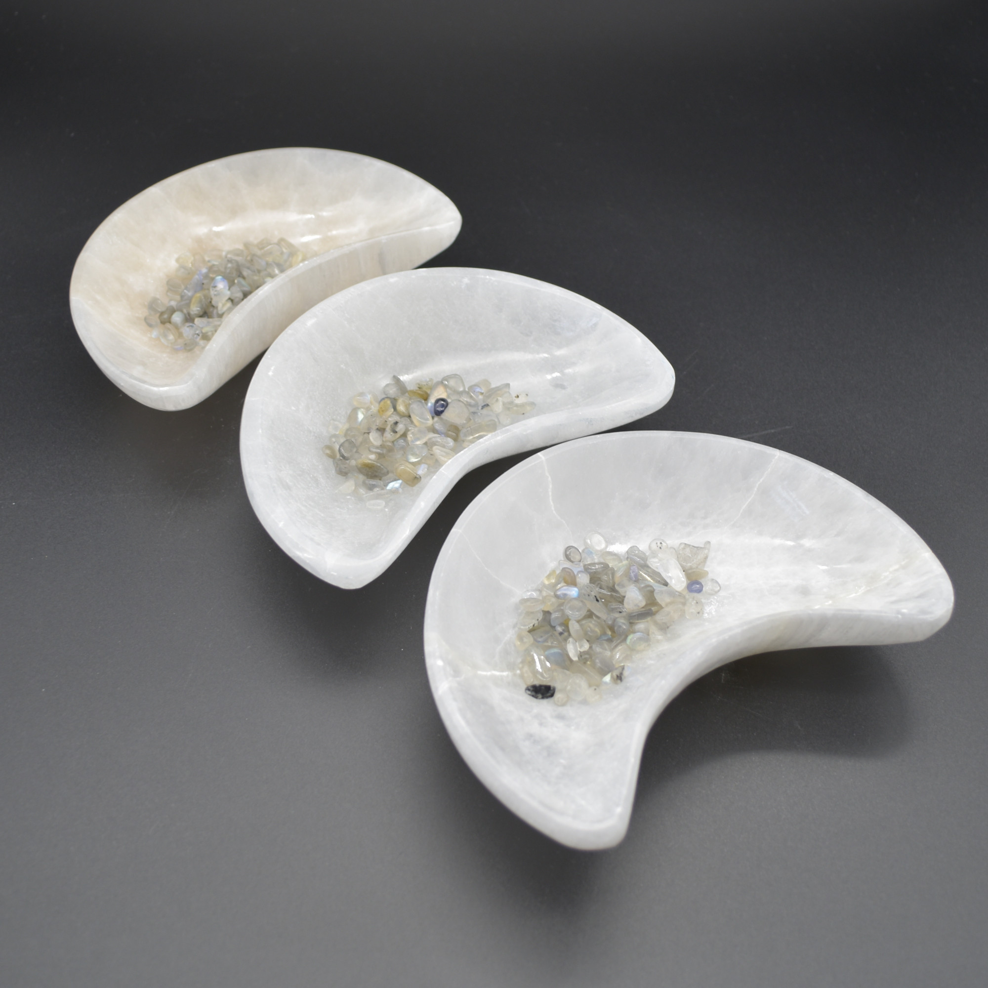 Selenite Moon Charging Bowl - 14.5cm - 1 Count