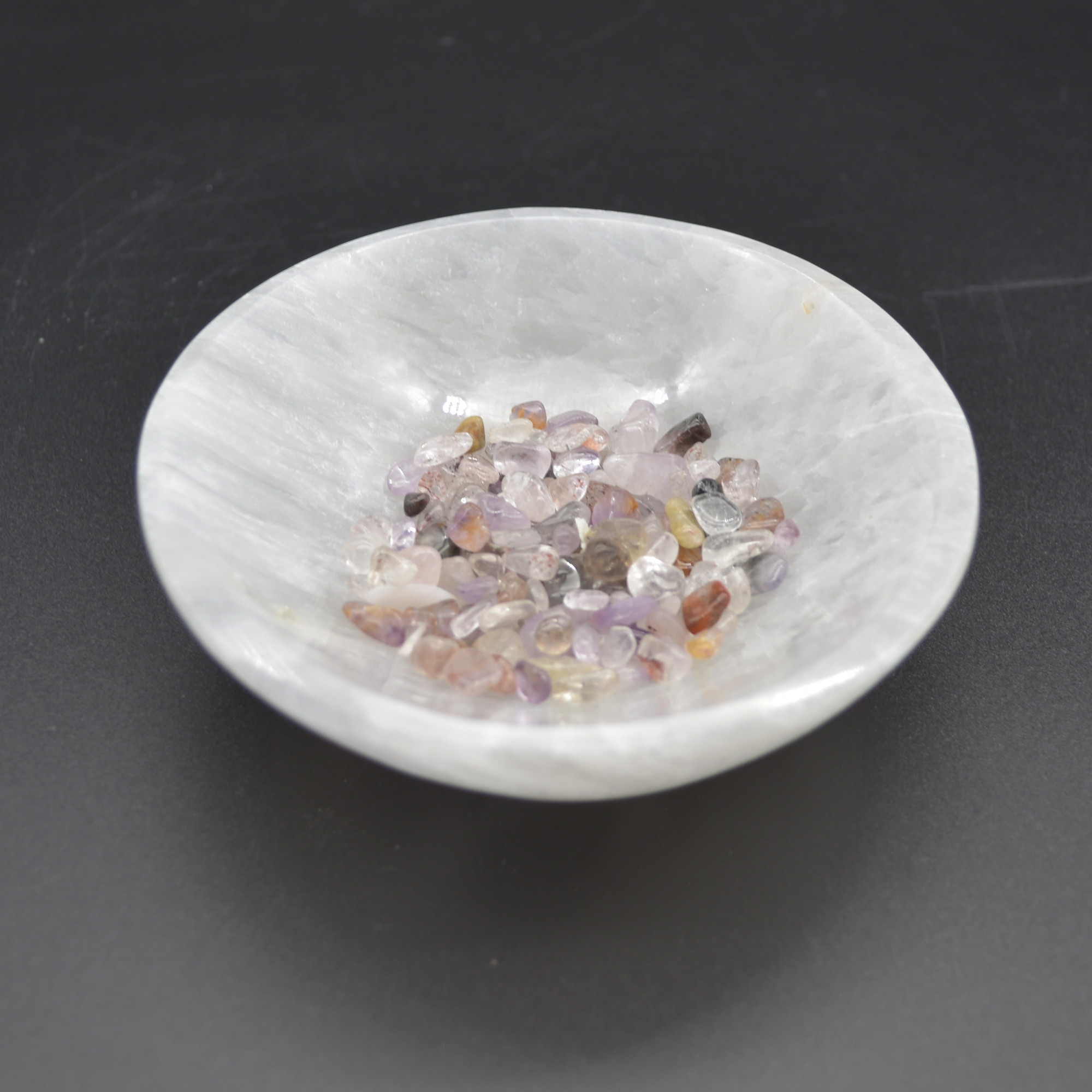Selenite Round Charging Bowl - 10cm - 1 Count