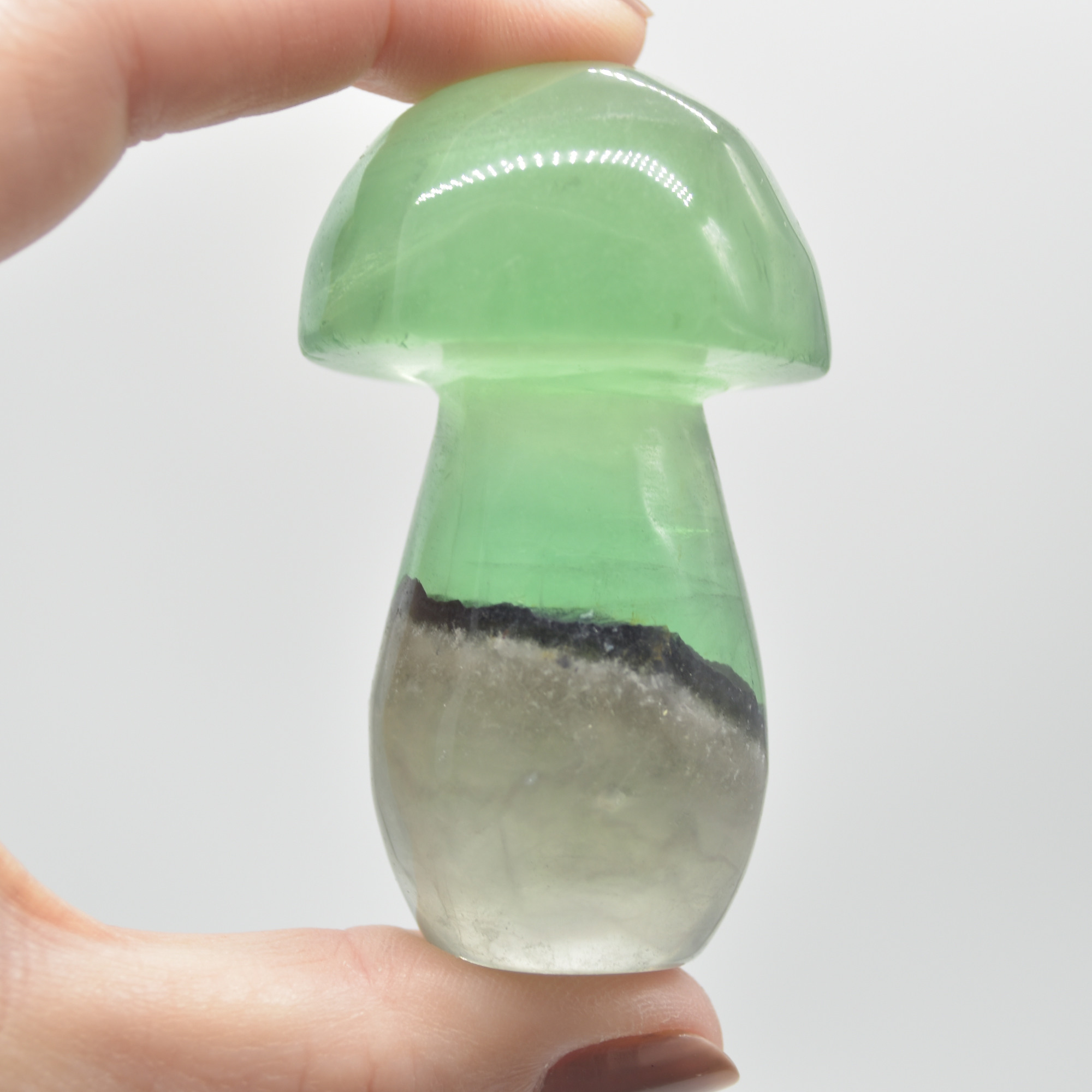 Rainbow Fluorite Crystal Mushroom - 5cm - 6.5cm - Image 3