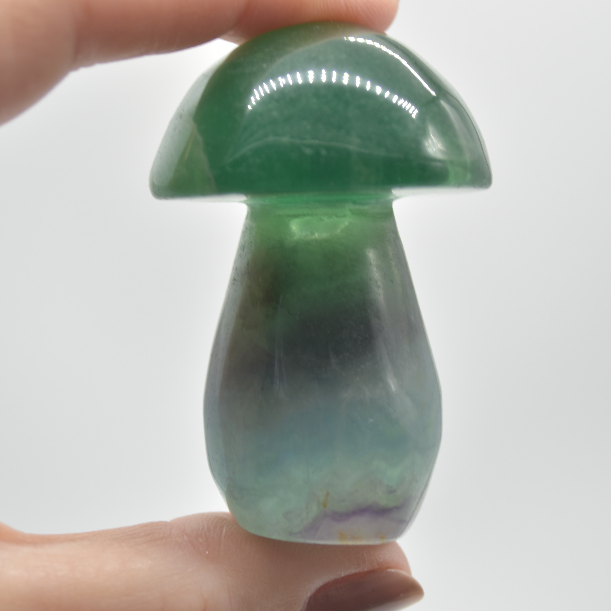 Rainbow Fluorite Crystal Mushroom - 5cm - 6.5cm - Image 4