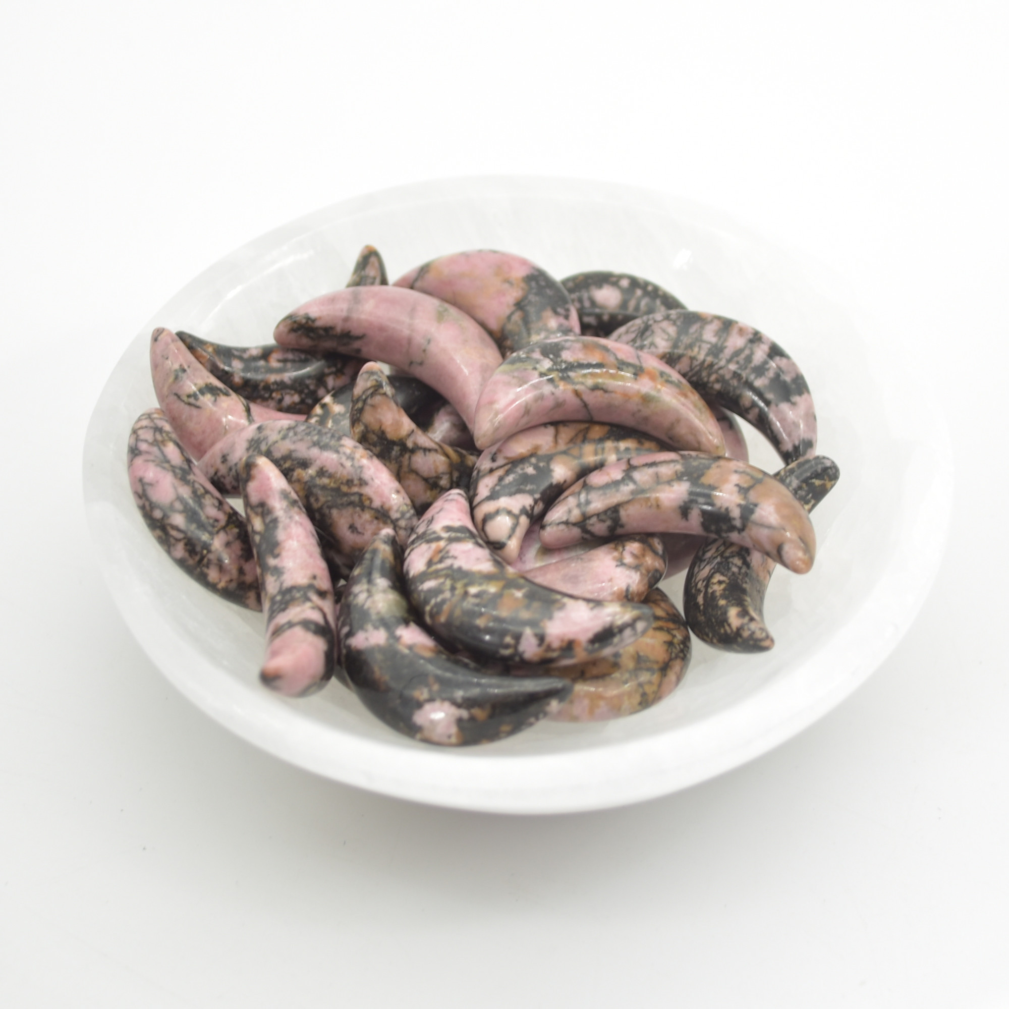 Rhodonite Crescent Moon - 3cm - 1 Count - Image 2