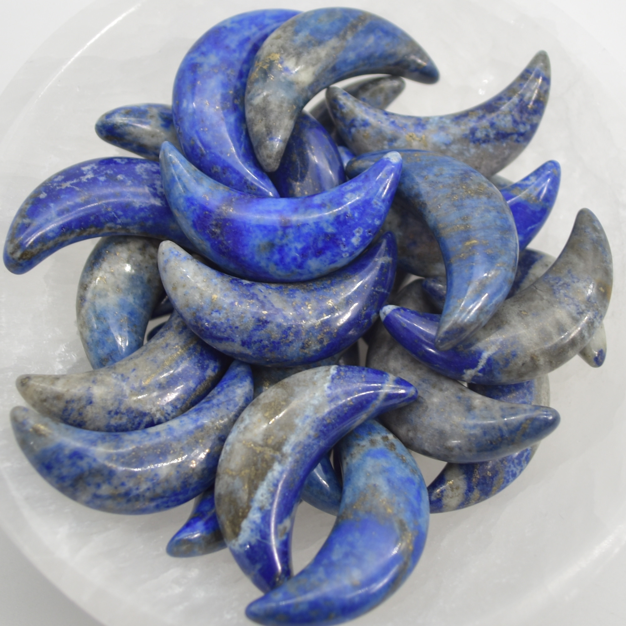 Lapis Lazuli Crescent Moon - 3cm - 1 Count
