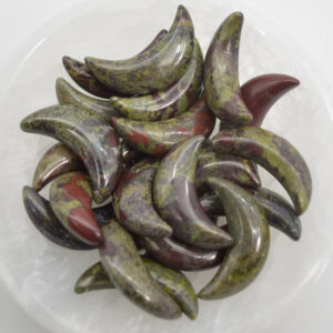 Dragon Blood Jasper Crescent Moon  - 3cm - 1 Count