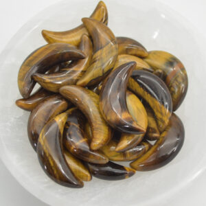 Tiger Eye Crescent Moon  - 3cm - 1 Count