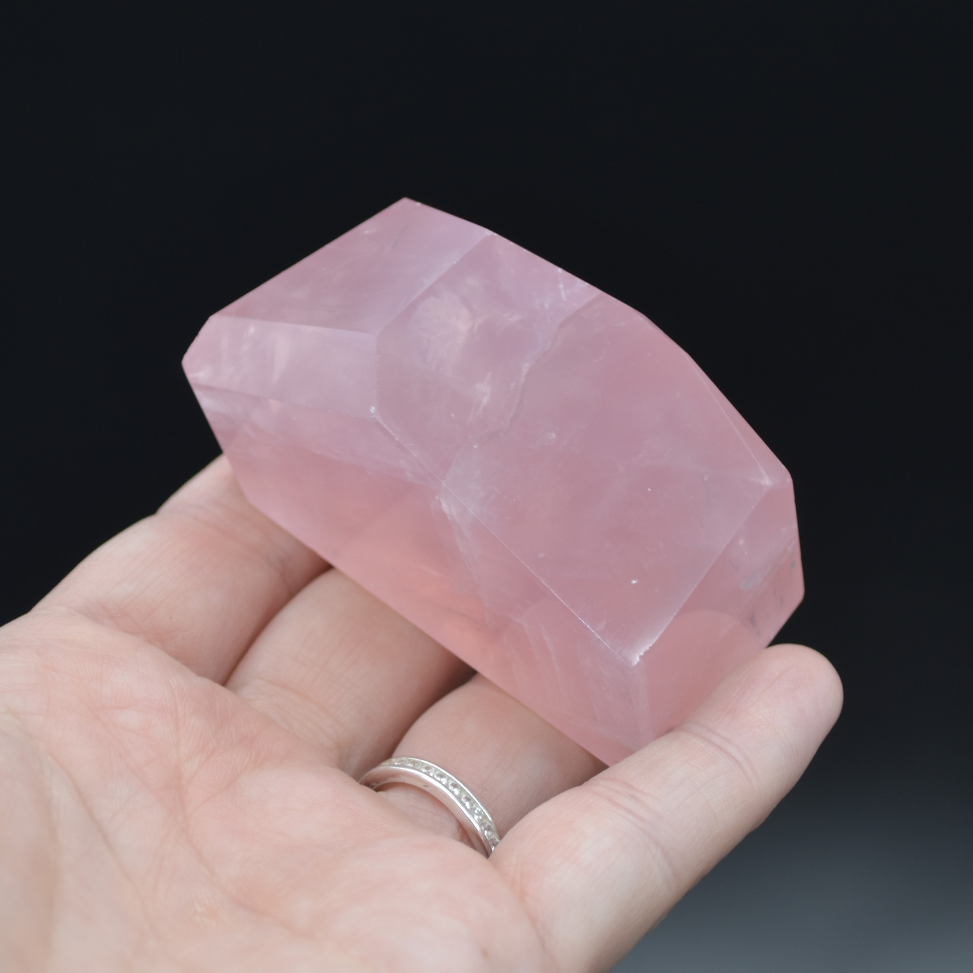 Rose Quartz Freeform Free Form - 125 grams - Image 6