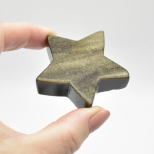 Golden Sheen Obsidian Chunky Carved Star - 4.5 - 5cm - 1 Count