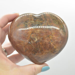 Black Moonstone Crystal Puffy Heart - 8cm - 528 grams #03