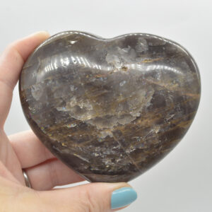 Black Moonstone Crystal Puffy Heart - 8.5cm - 345 grams #10