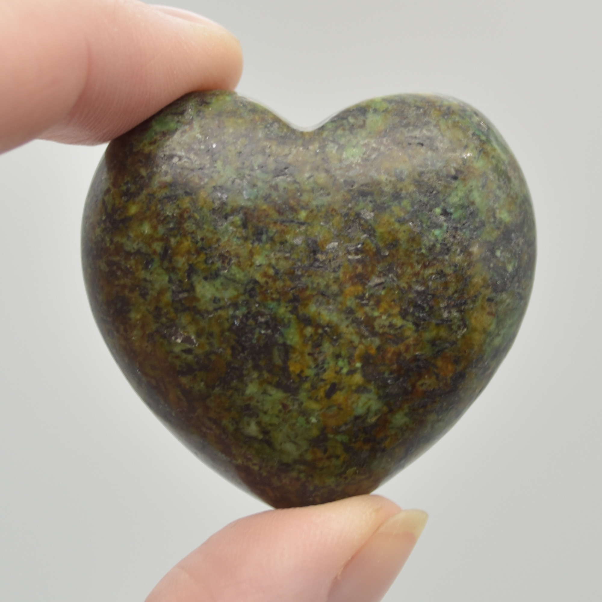 African Turquoise Crystal Puffy Heart - 4cm - 1 Count - Image 4