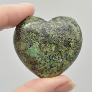 African Turquoise Crystal Puffy Heart - 4cm - 1 Count