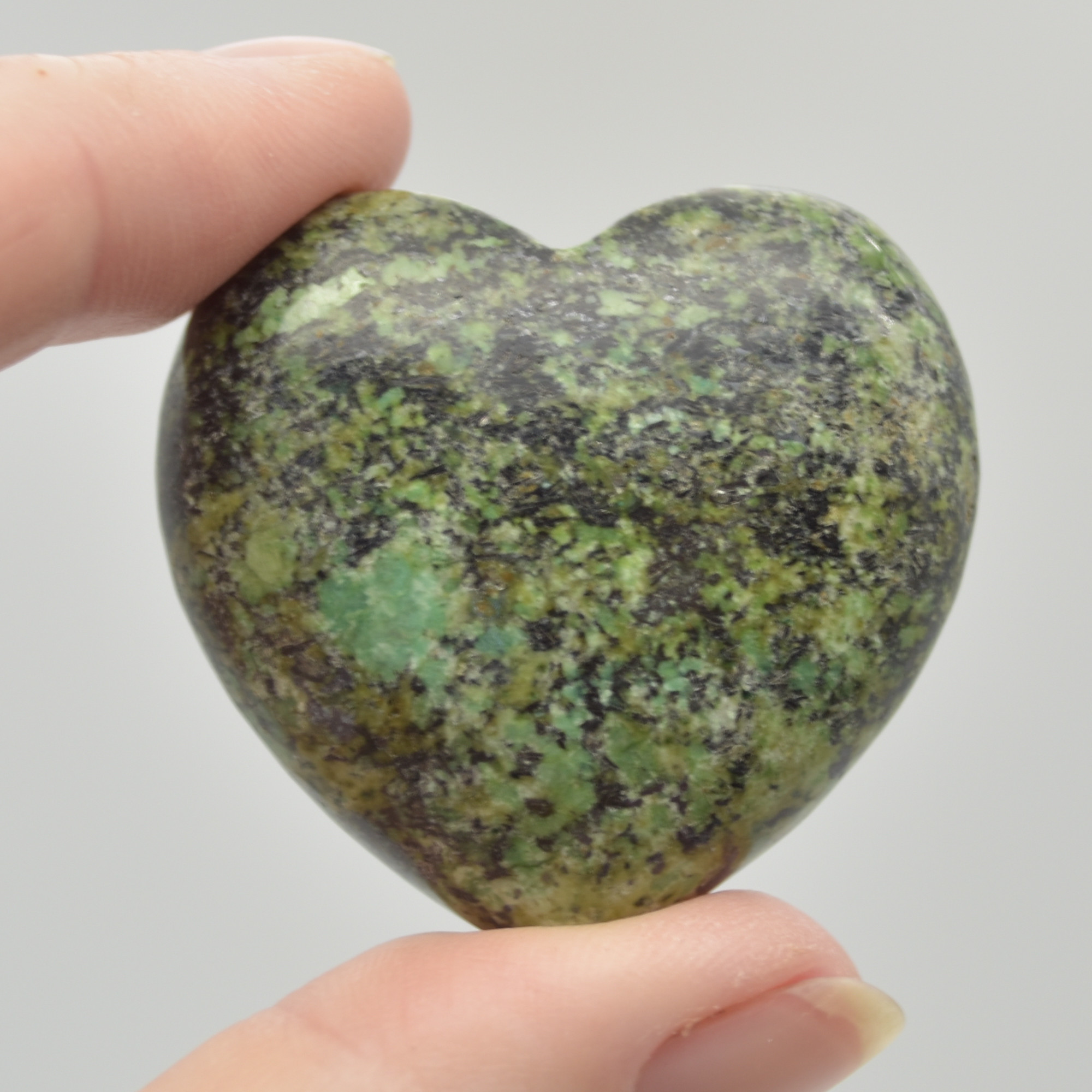 African Turquoise Crystal Puffy Heart - 4cm - 1 Count