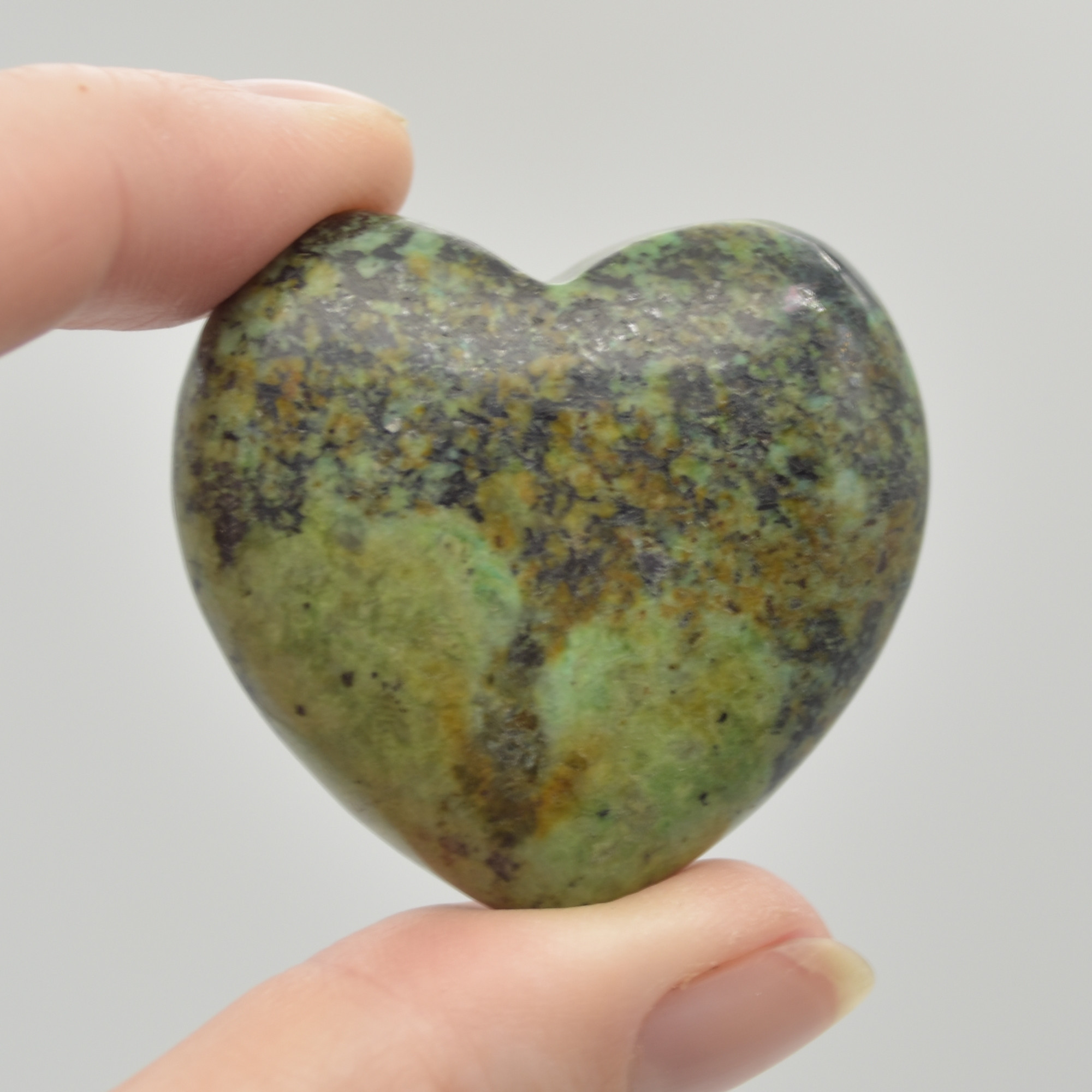 African Turquoise Crystal Puffy Heart - 4cm - 1 Count - Image 5