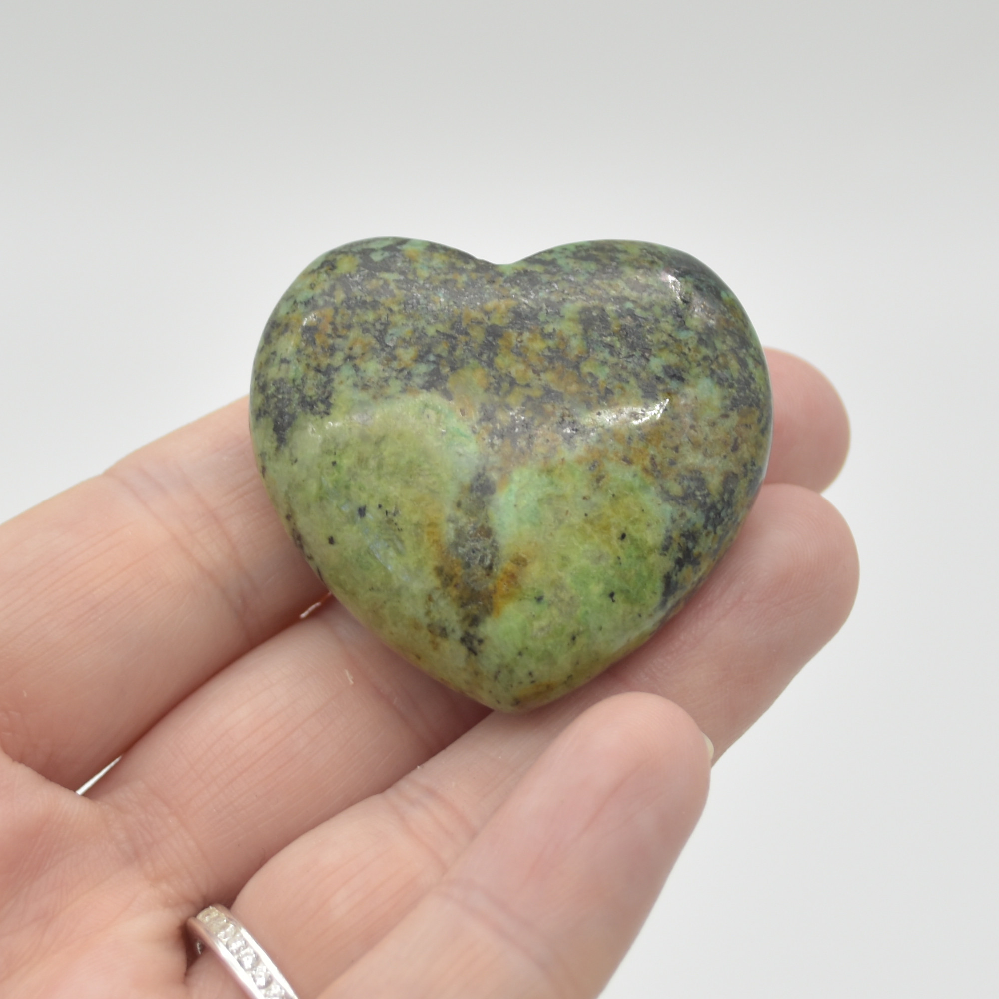 African Turquoise Crystal Puffy Heart - 4cm - 1 Count - Image 7