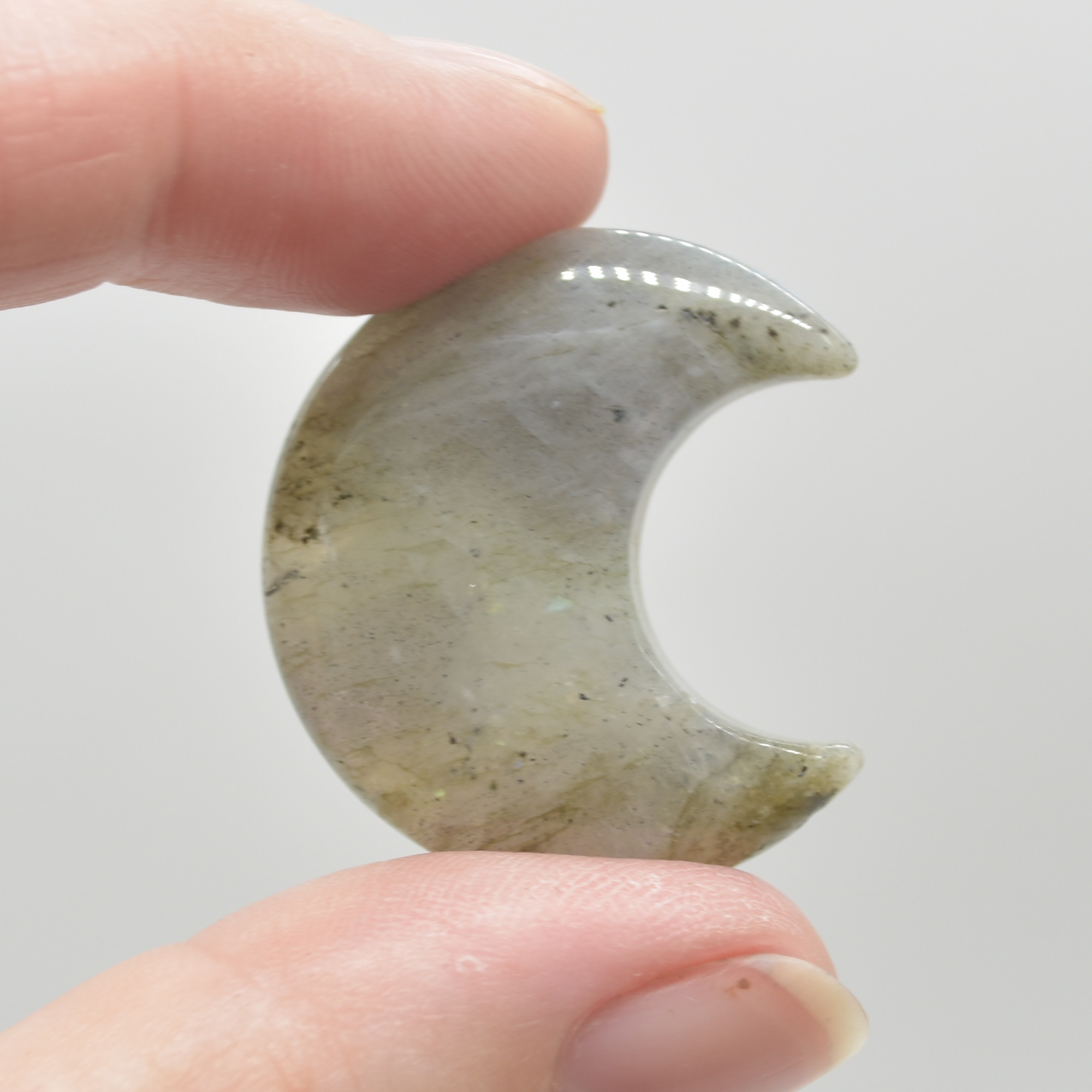 Labradorite Crystal Crescent Moon - 3cm - 1 Count - Image 4