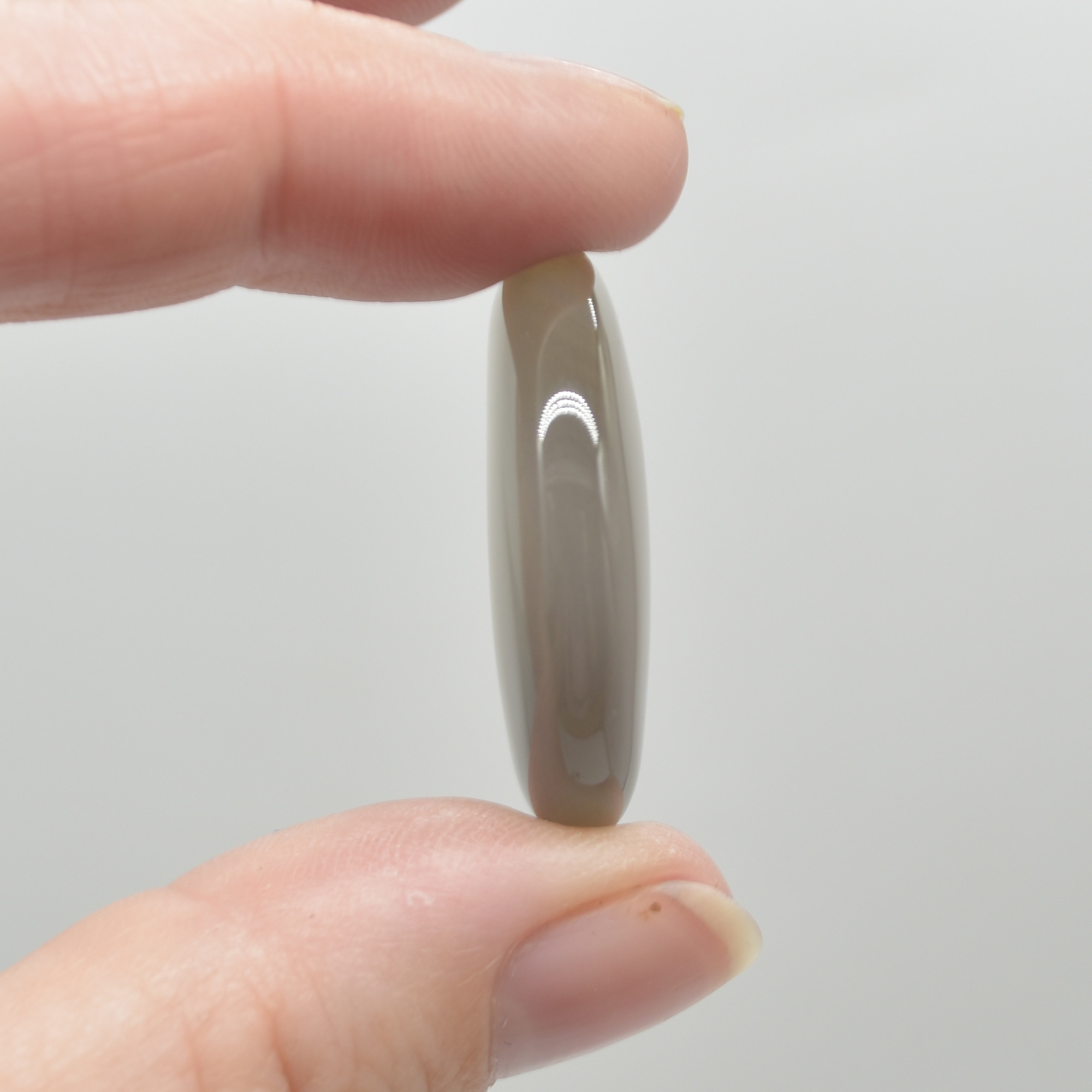 Grey Agate Crystal Crescent Moon - 3cm - 1 Count - Image 6