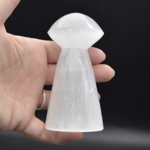 Selenite Carved Mushroom - 10cm - 1 Count