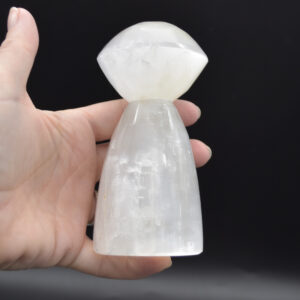 Selenite Carved Mushroom - 12cm - 1 Count