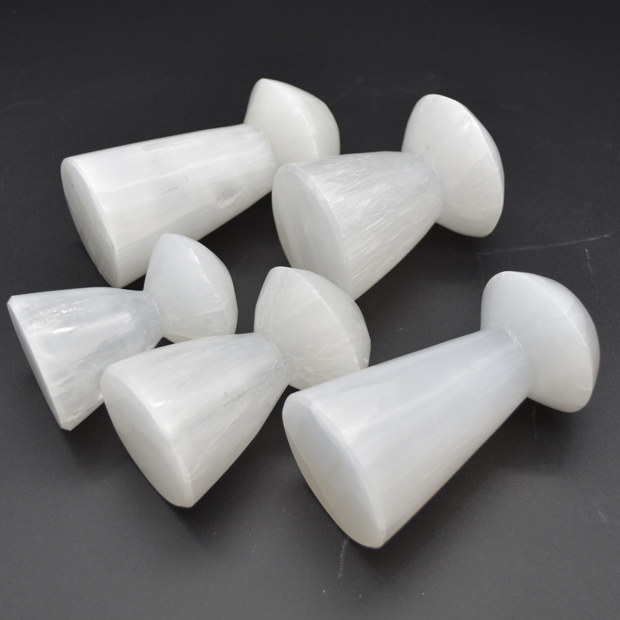 Selenite Carved Mushroom - 8cm - 1 Count - Image 3