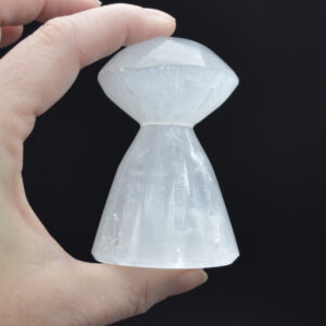 Selenite Carved Mushroom - 8cm - 1 Count