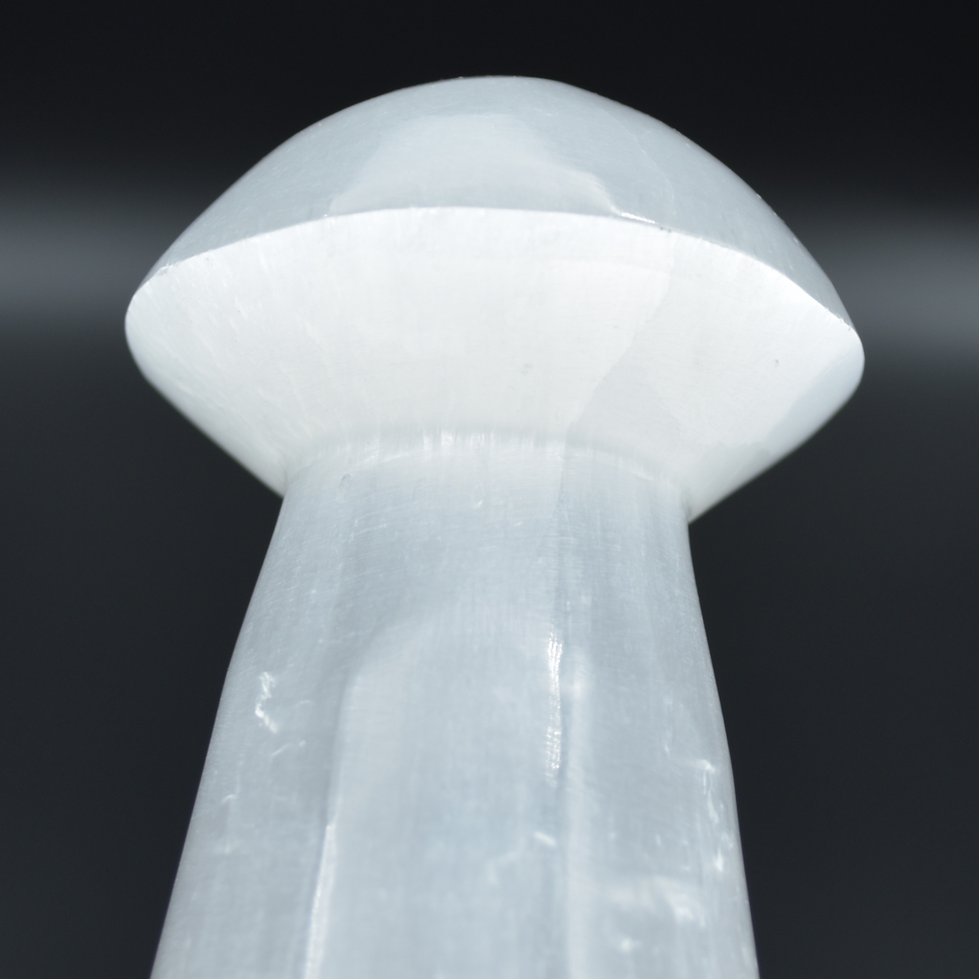Selenite Carved Mushroom - 8cm - 1 Count - Image 6