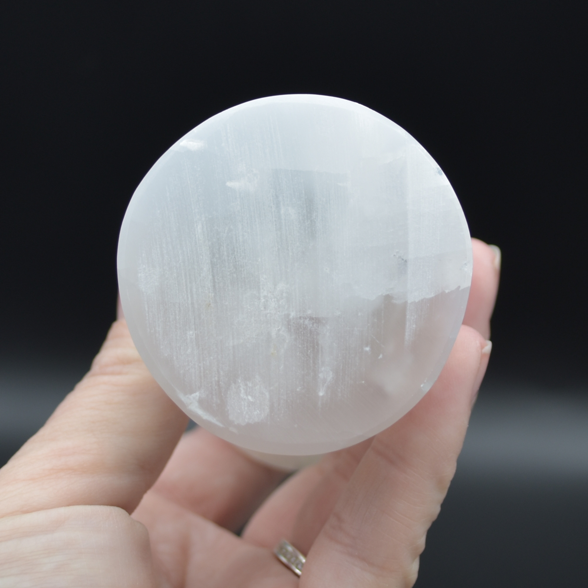 Selenite Carved Mushroom - 8cm - 1 Count - Image 7