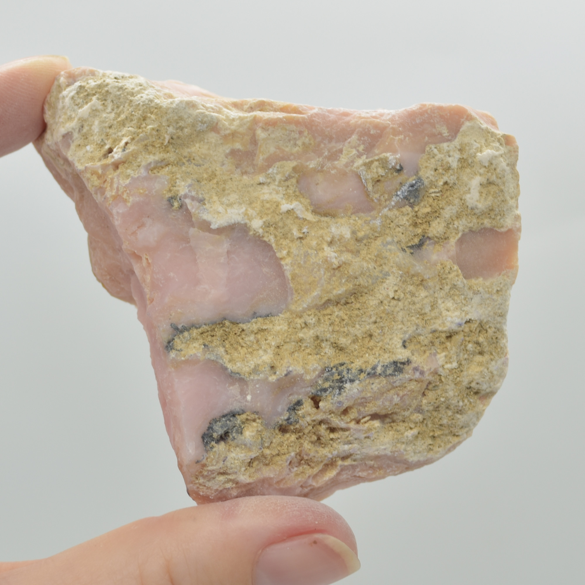 Raw Peruvian Pink Opal Rough Crystal Specimen Rock from Peru - 116 grams #07 - Image 3