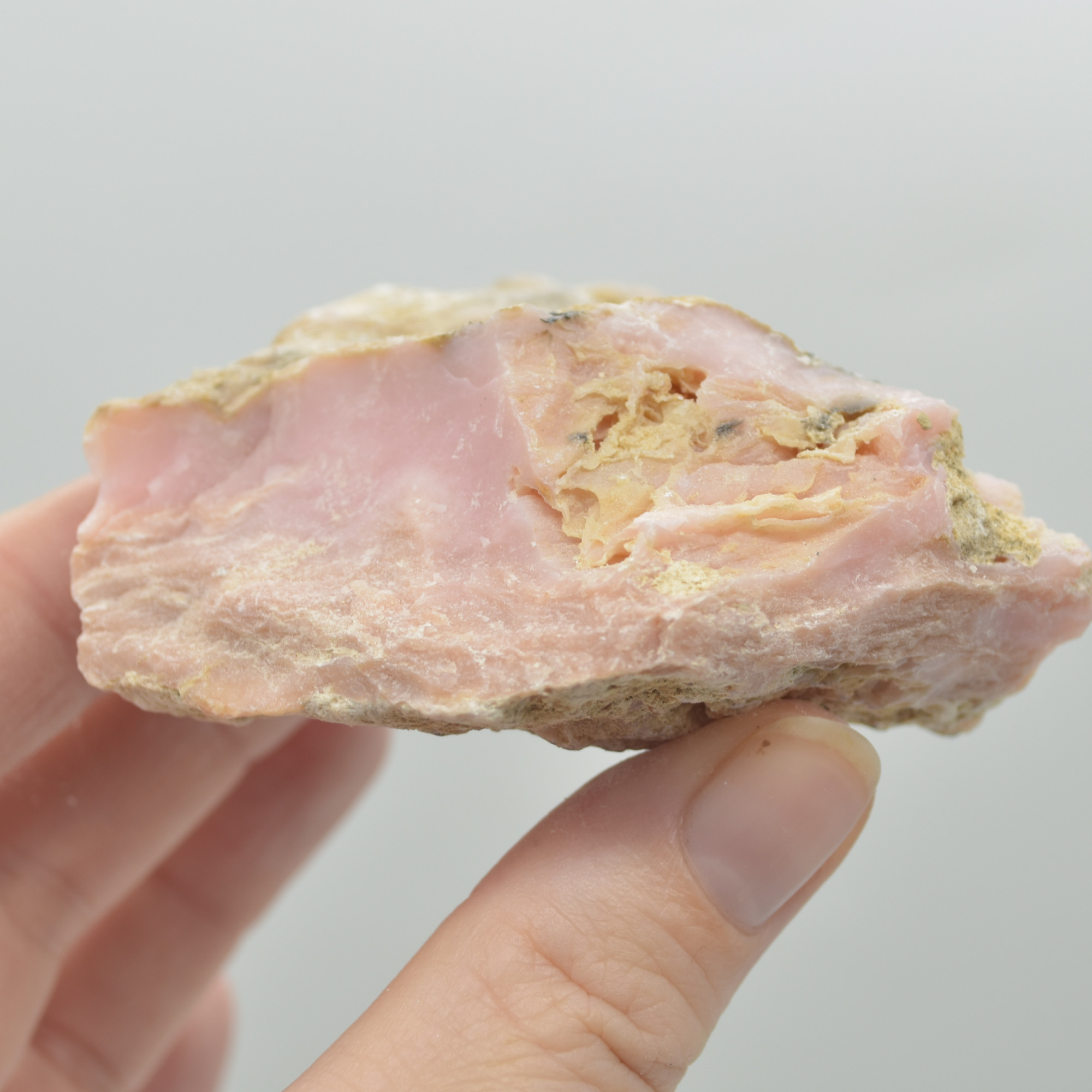 Raw Peruvian Pink Opal Rough Crystal Specimen Rock from Peru - 116 grams #07 - Image 6