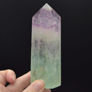 Pink Rainbow Fluorite Point, Tower, Wand  - 386 grams