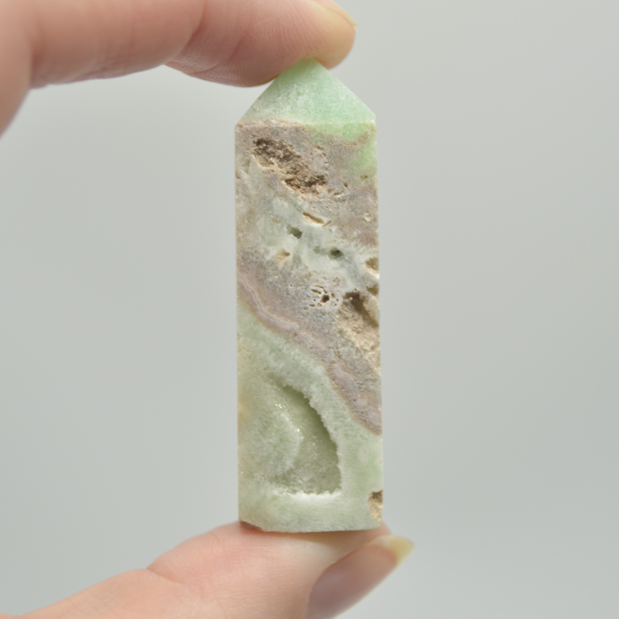 Blue Caribbean Calcite Point, Tower, Wand - 4 Sizes - 1 Count - Image 2