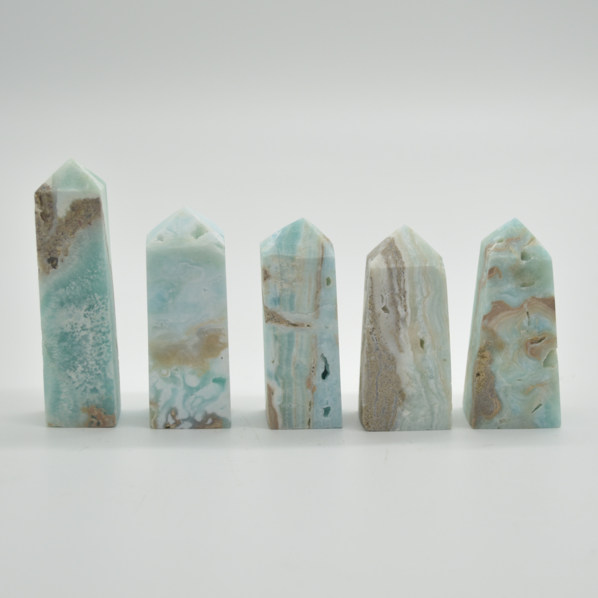 Blue Caribbean Calcite Point, Tower, Wand - 4 Sizes - 1 Count - Image 3