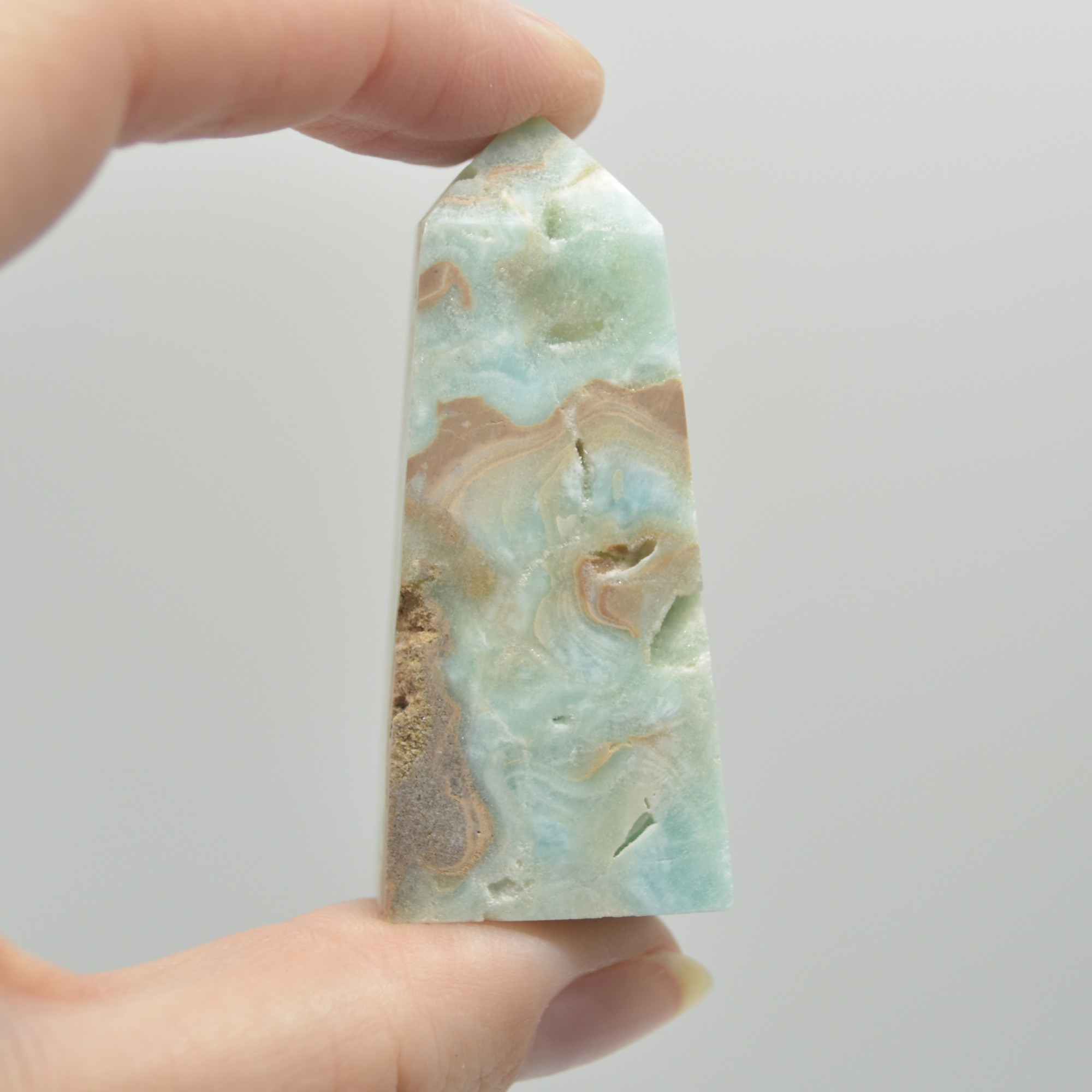 Blue Caribbean Calcite Point, Tower, Wand - 4 Sizes - 1 Count - Image 4