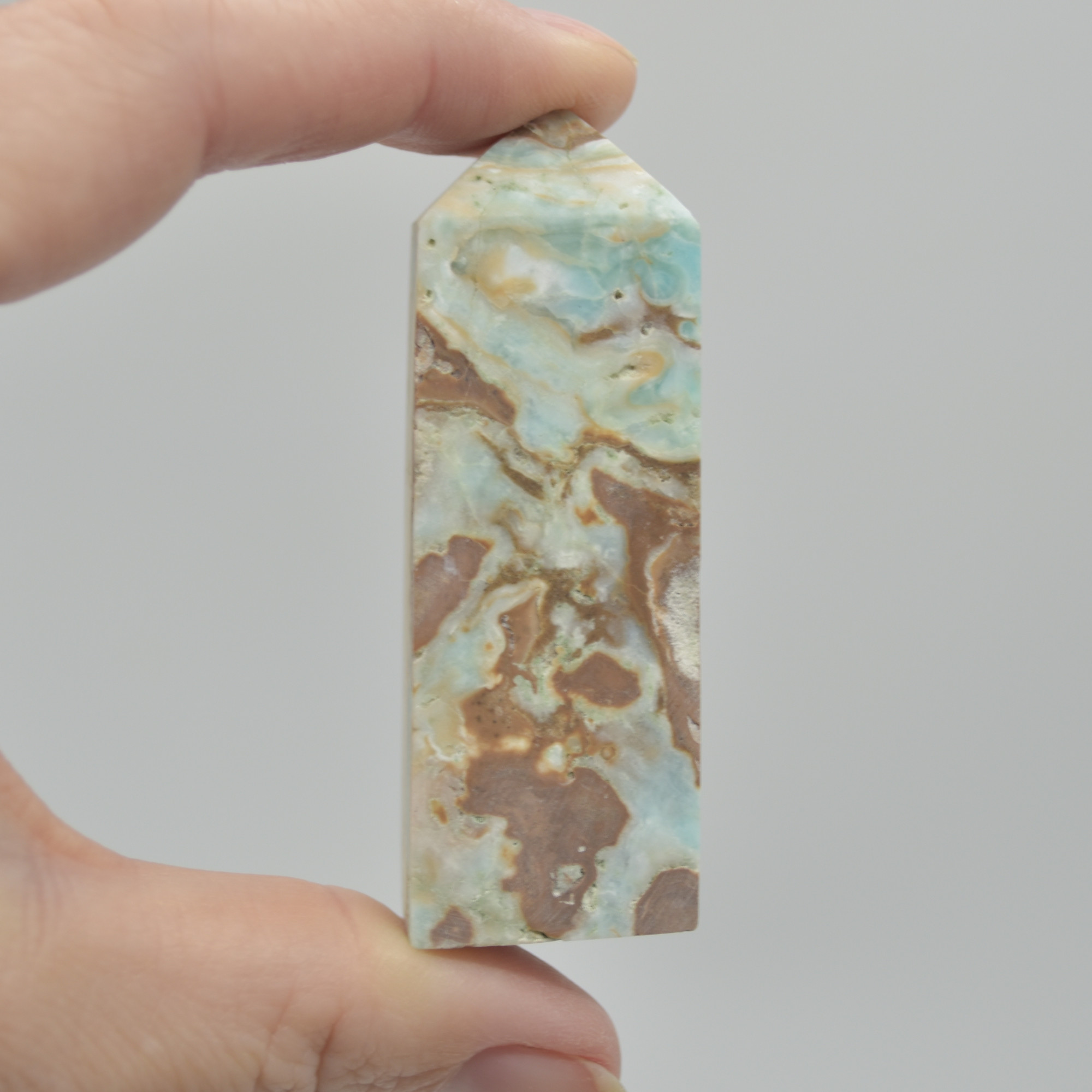 Blue Caribbean Calcite Point, Tower, Wand - 4 Sizes - 1 Count - Image 6