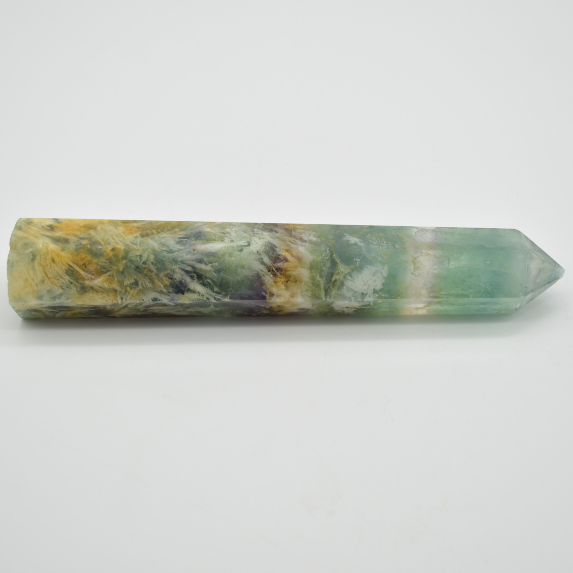 Snowflake Fluorite Point, Tower, Wand - 332 grams - Image 2